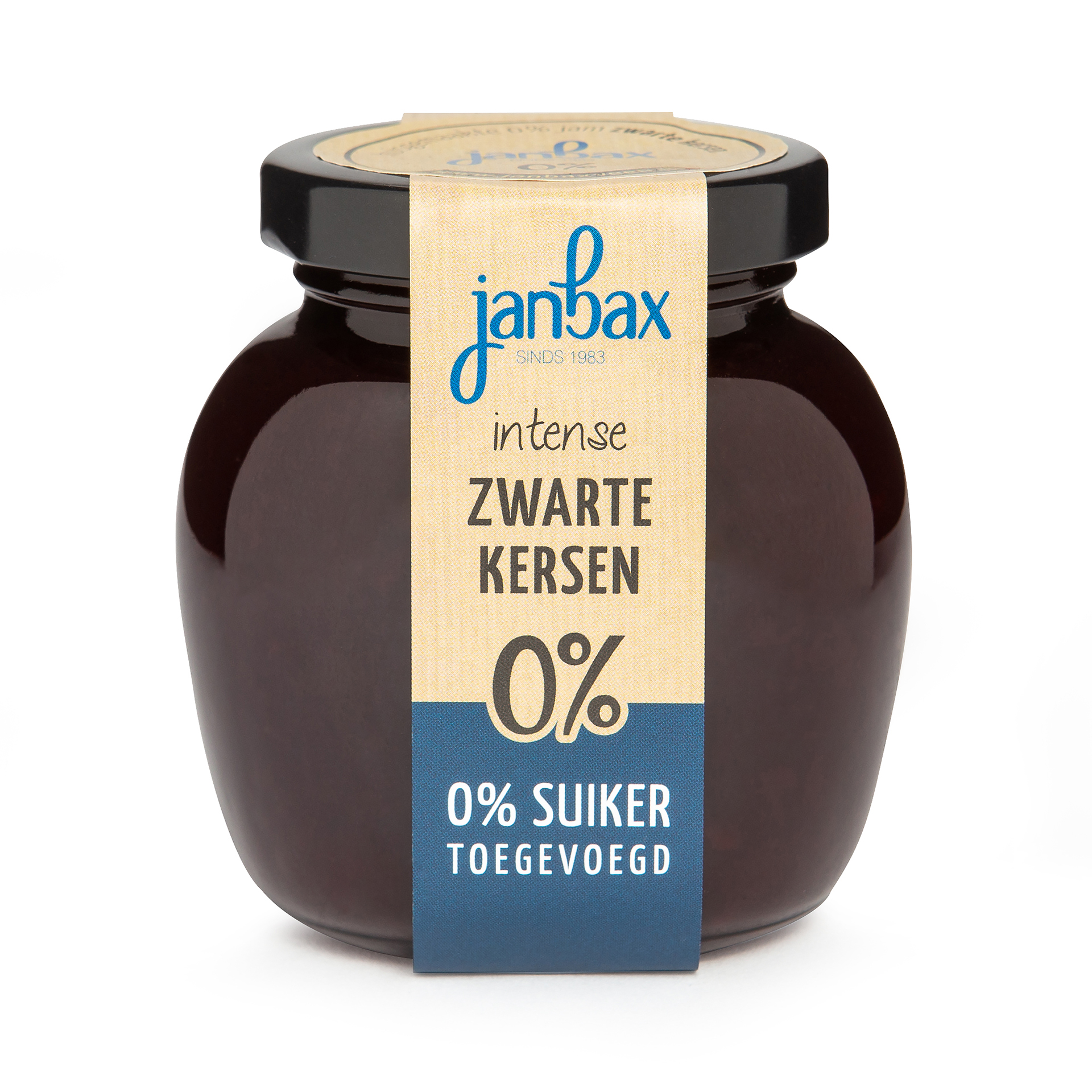 Intense 0%jam zwarte kersen zonder suiker