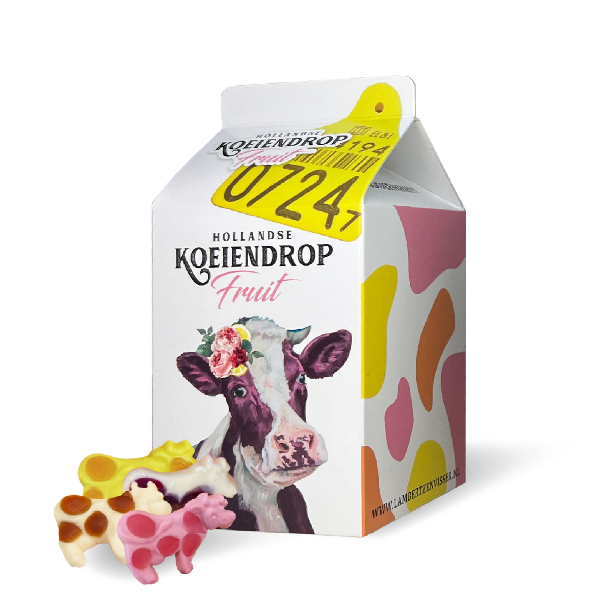 Boerderij lekkernij koeienfruitgum melkverpakking