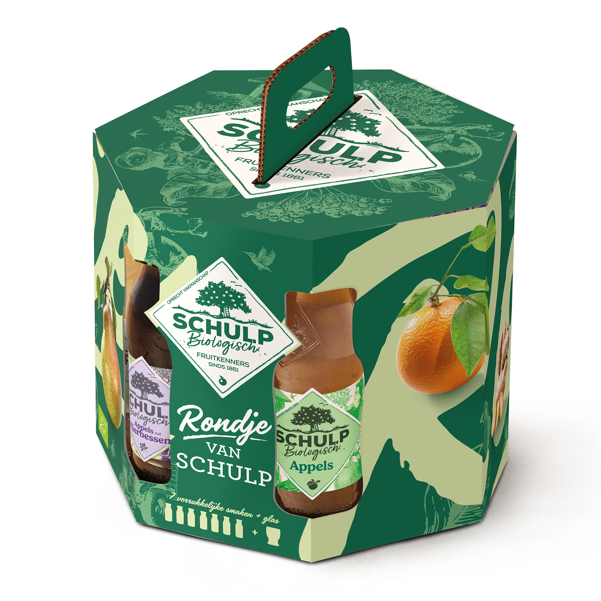 Rondje van Schulp Biologisch Groen + sapglas