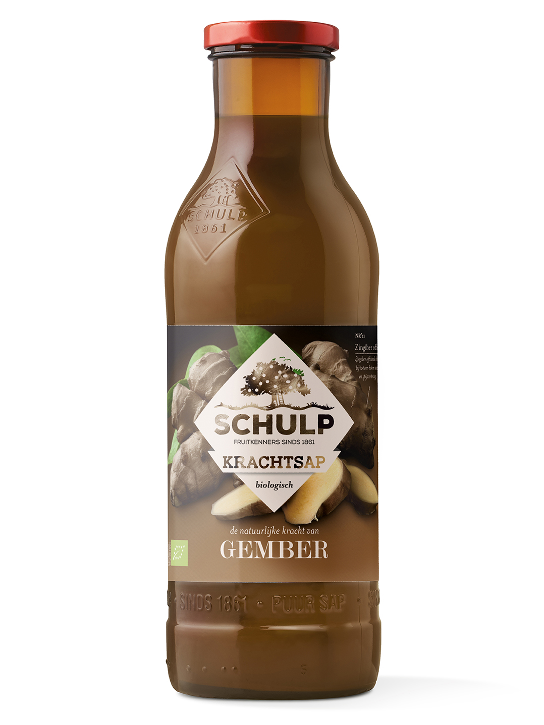 Krachtsap bio gember puur NL-BIO-01