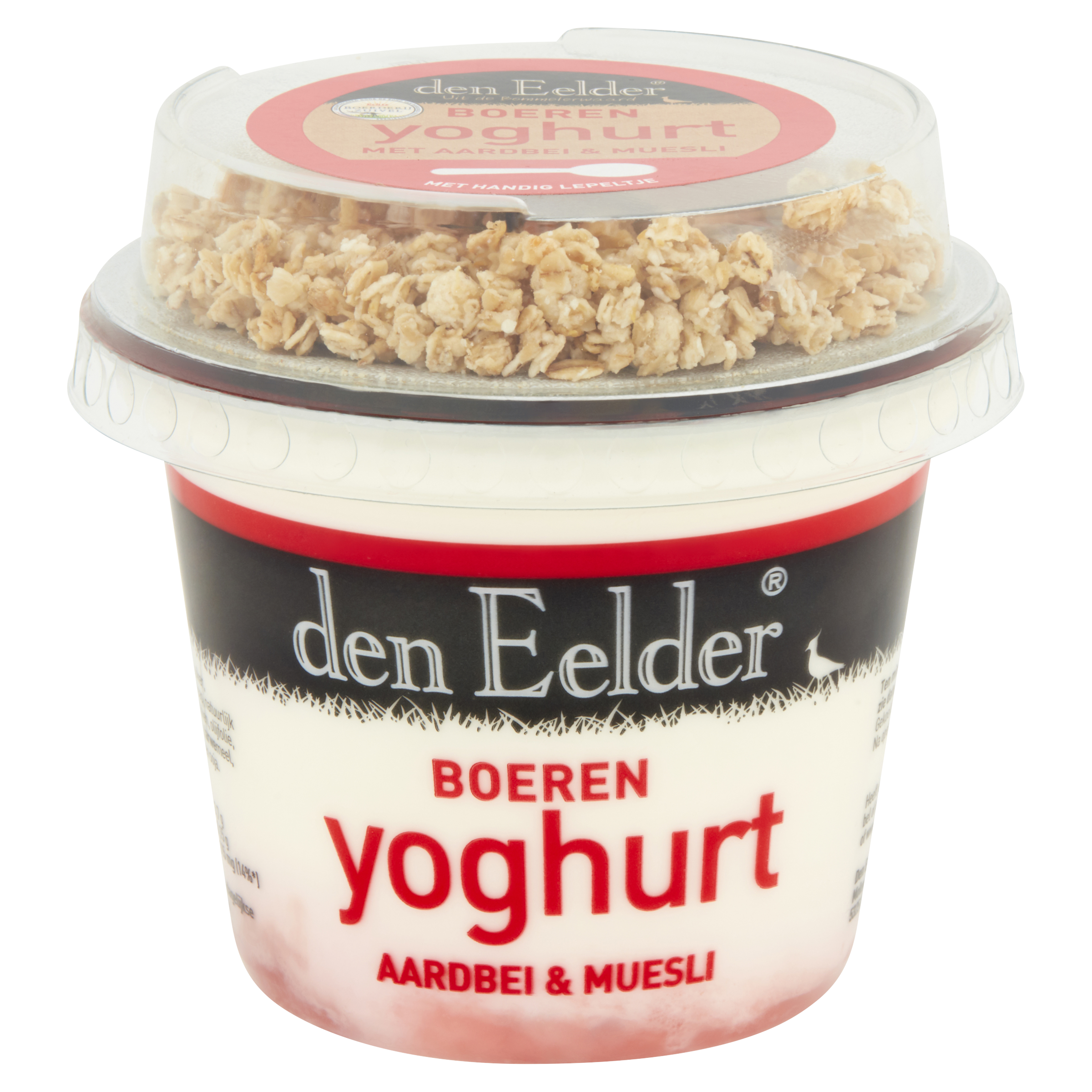 boeren yoghurt met aardbei & muesli