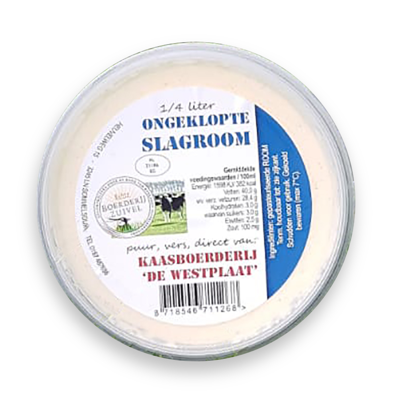 slagroom ongeklopt