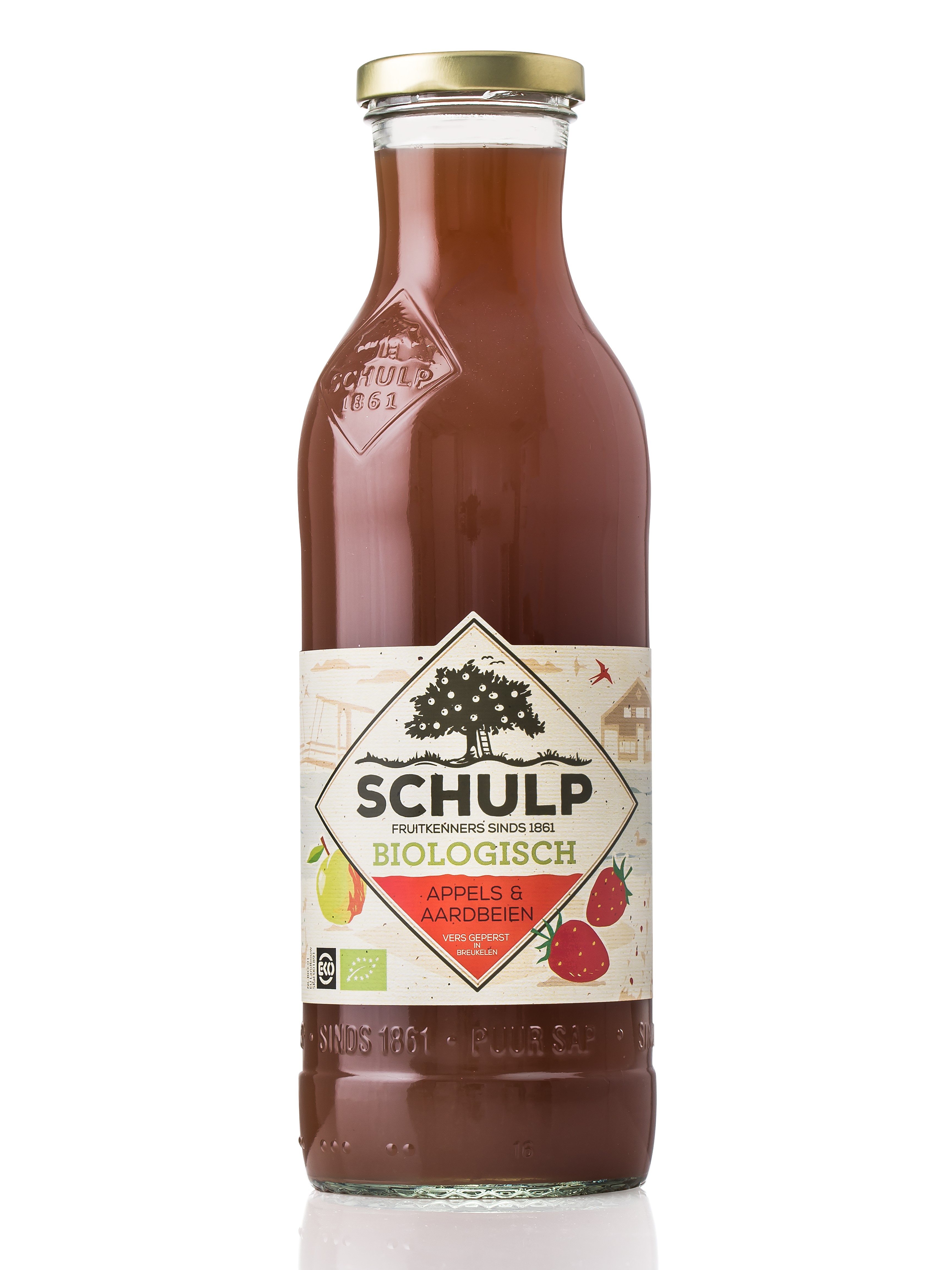 schulp biologische appel aardbeiensap