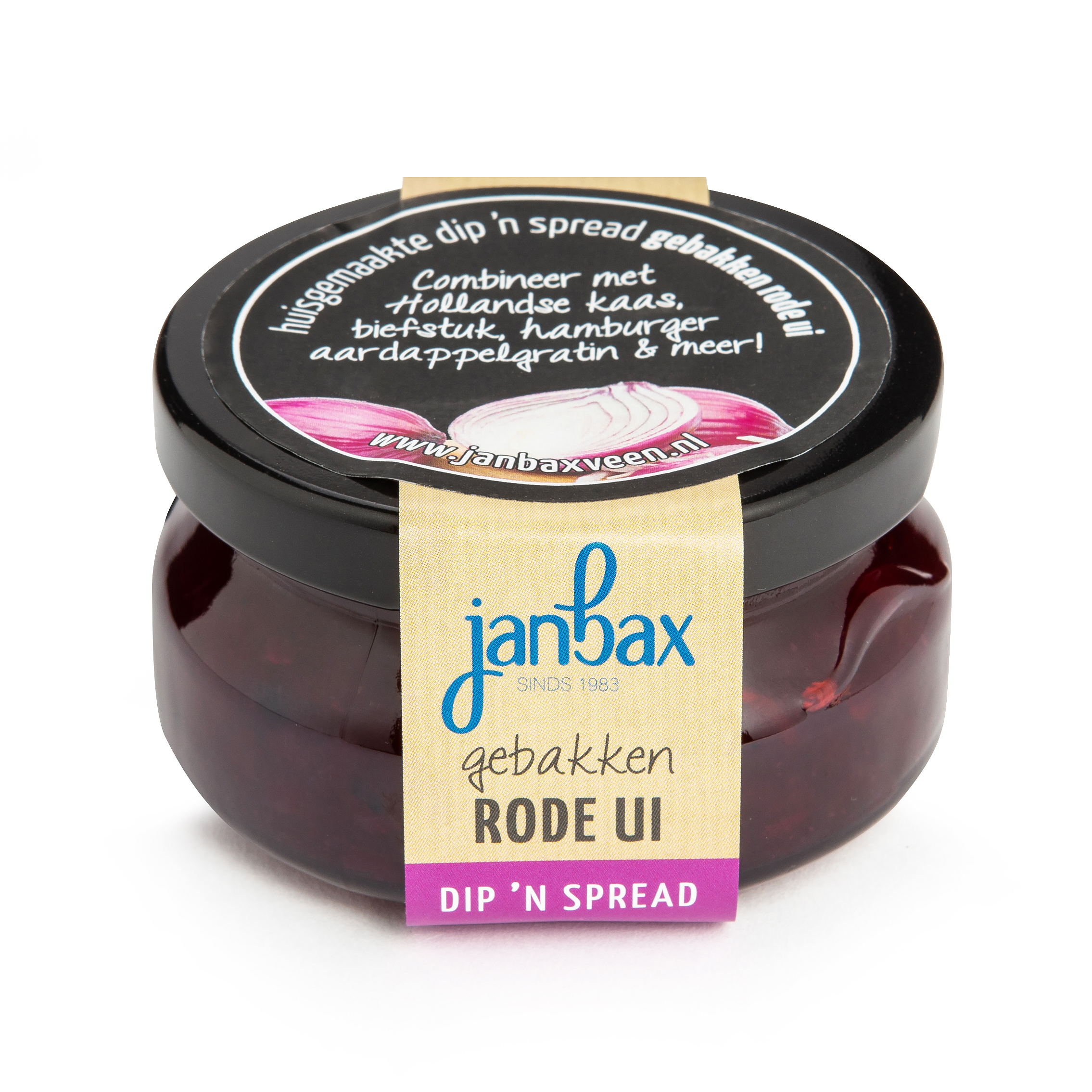 gebakken rode ui dip