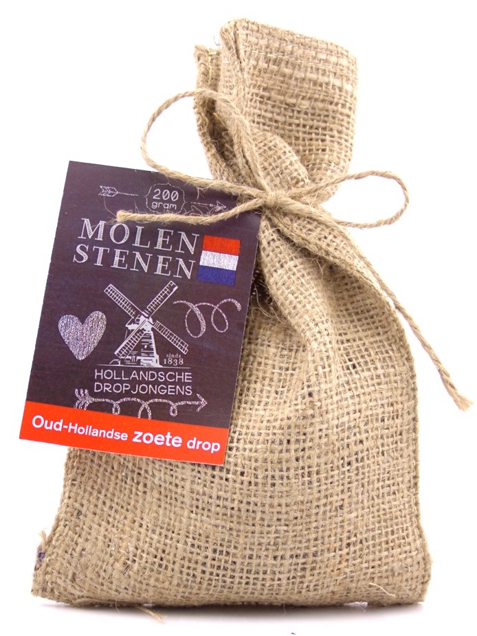 Molenstenendrop in jute zakje