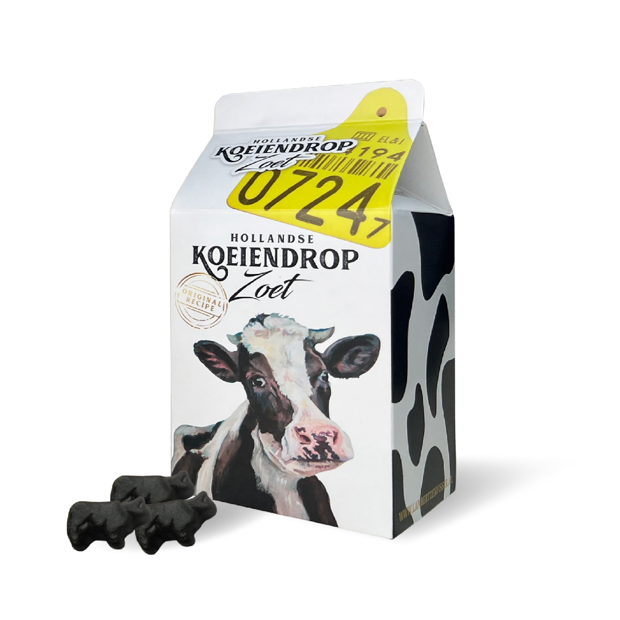Boerderij lekkernij koeiendrop melkverpakking zoet
