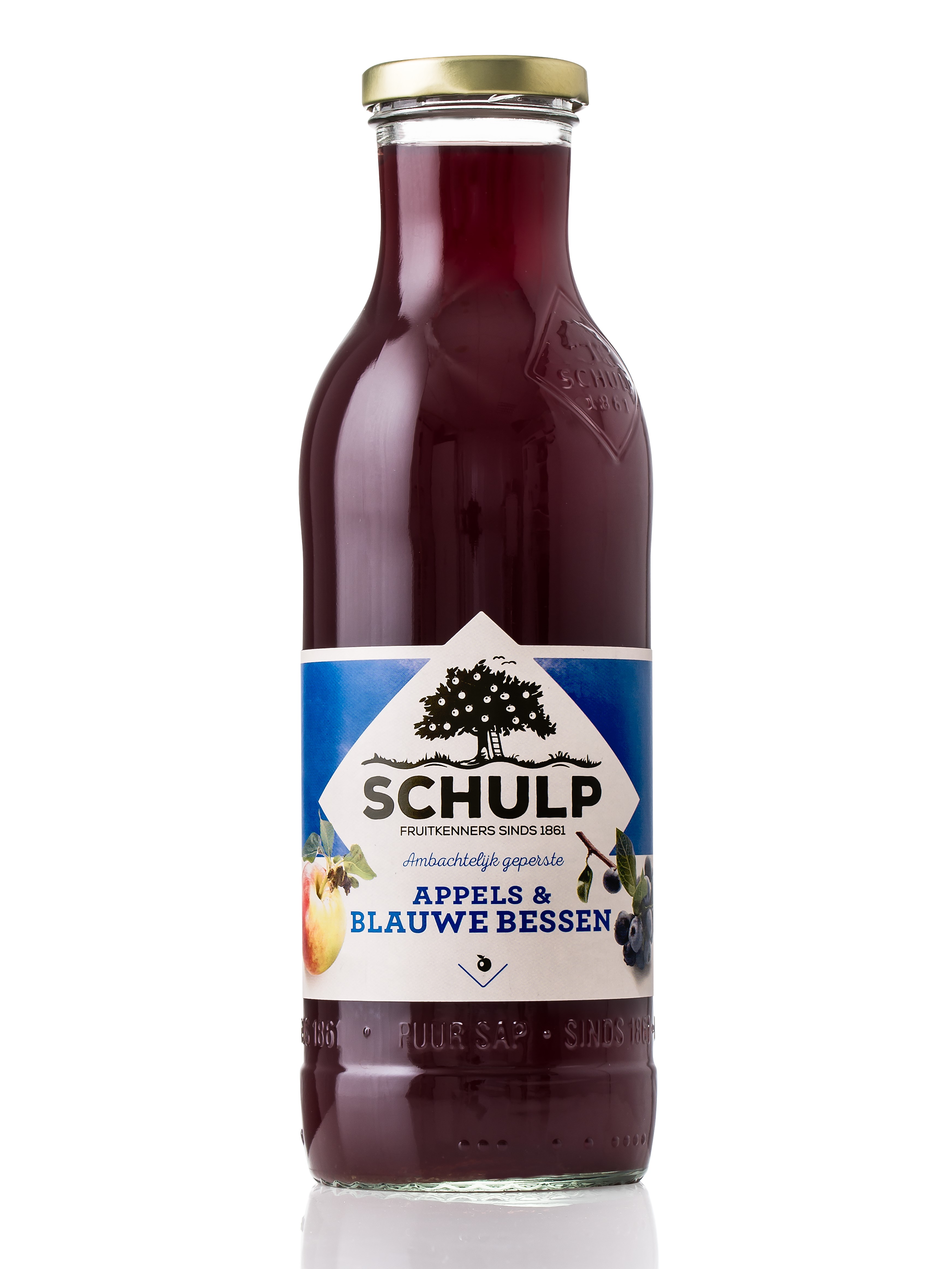 schulp appel blauwe bessensap